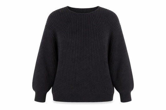Womens UK Size 18 Wrap Black Pullover Jumper