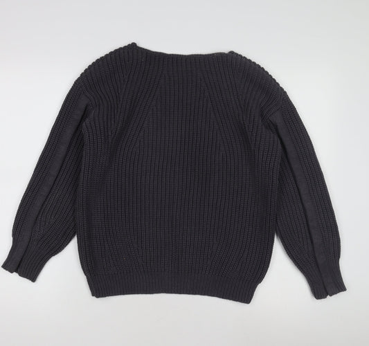Womens UK Size 18 Wrap Black Pullover Jumper