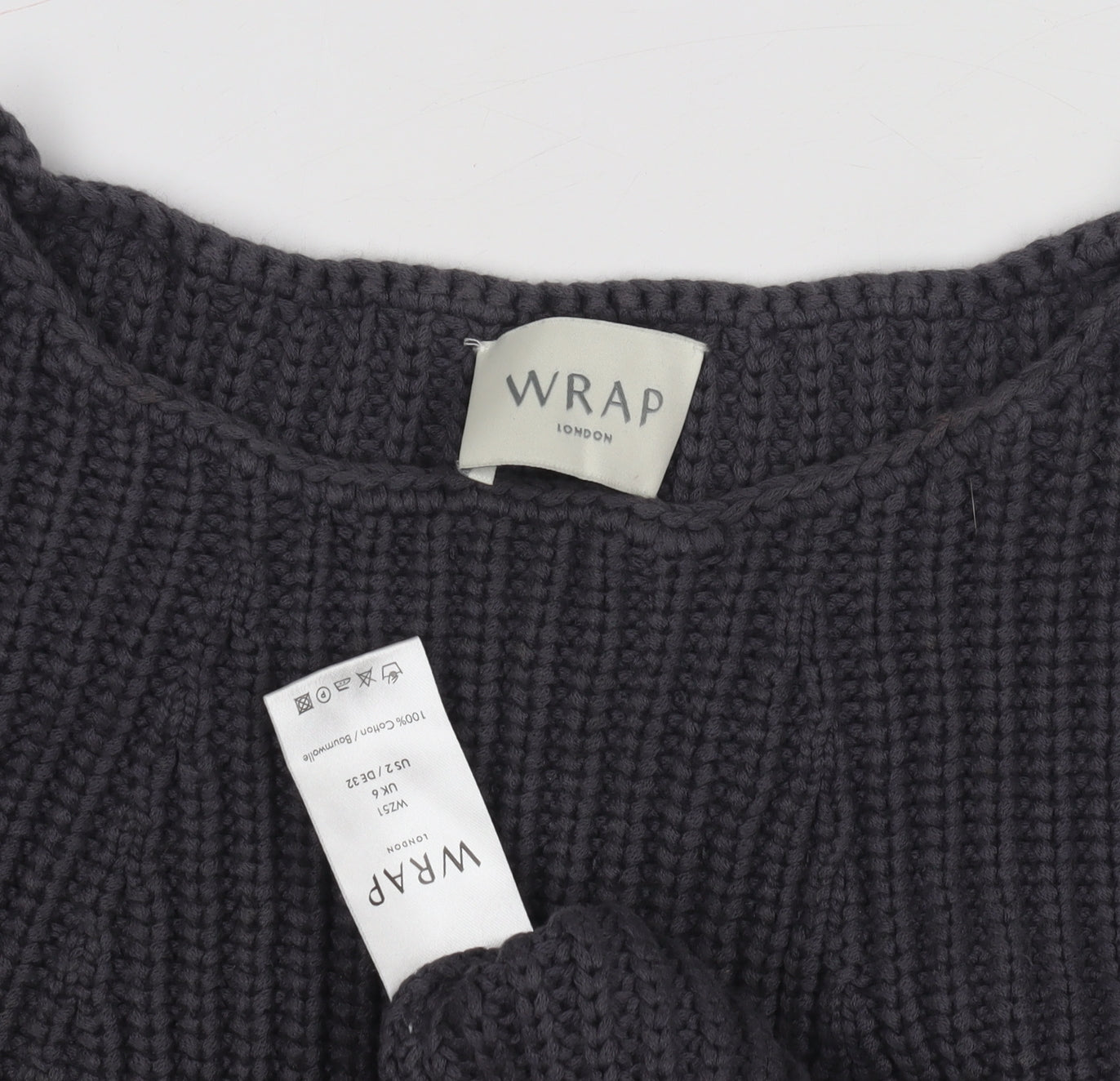Womens UK Size 18 Wrap Black Pullover Jumper