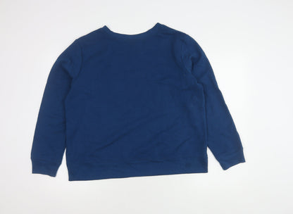 Gap Women's Blue XL Pullover Logo Sweatshirt