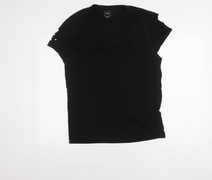 River Island Men's Black Muscle Fit T-Shirt Large