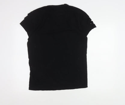 River Island Men's Black Muscle Fit T-Shirt Large