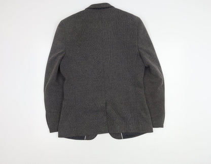Harry Brown Grey Men's Blazer, Size 38R, Casual, Two-Button