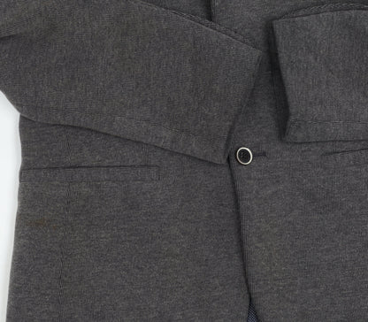 Harry Brown Grey Men's Blazer, Size 38R, Casual, Two-Button