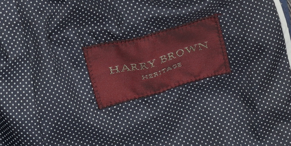 Harry Brown Grey Men's Blazer, Size 38R, Casual, Two-Button