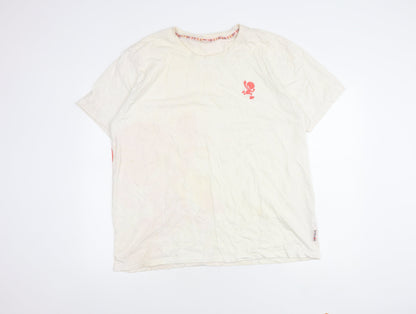 Sport Relief Men's XXL White Graphic Print Cotton T-Shirt