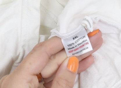 Sport Relief Men's XXL White Graphic Print Cotton T-Shirt