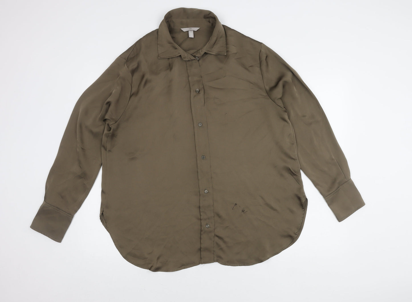 Womens UK Size 12 H&M Brown  Button-Up