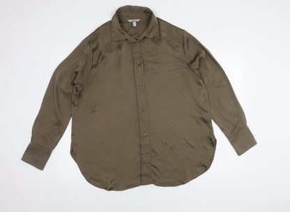 Womens UK Size 12 H&M Brown  Button-Up
