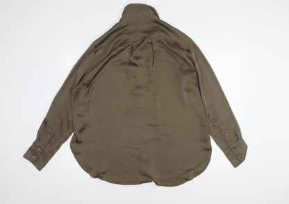 Womens UK Size 12 H&M Brown  Button-Up