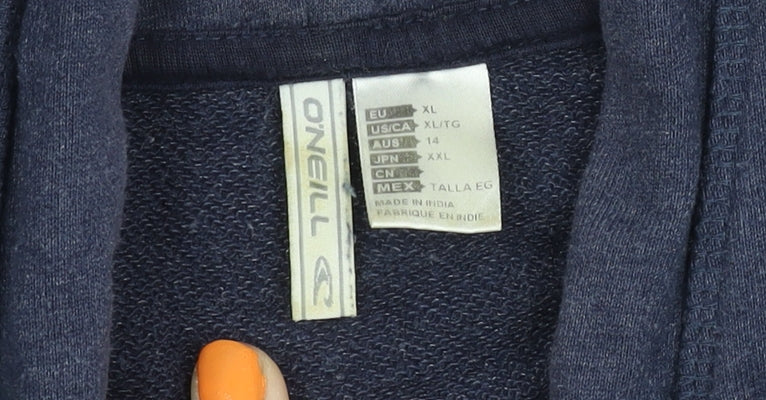 O'Neill Women's Blue Hooded Zip Jacket Size 14