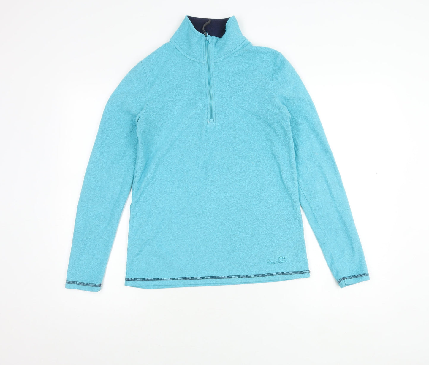 Peter Storm Girls Blue Fleece Pullover Hooded Sweatshirt, Size 12