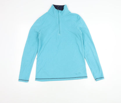 Peter Storm Girls Blue Fleece Pullover Hooded Sweatshirt, Size 12