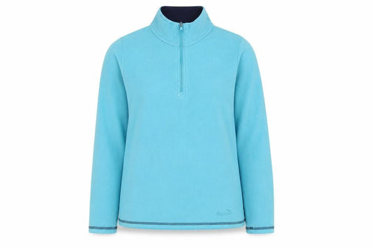 Peter Storm Girls Blue Fleece Pullover Hooded Sweatshirt, Size 12