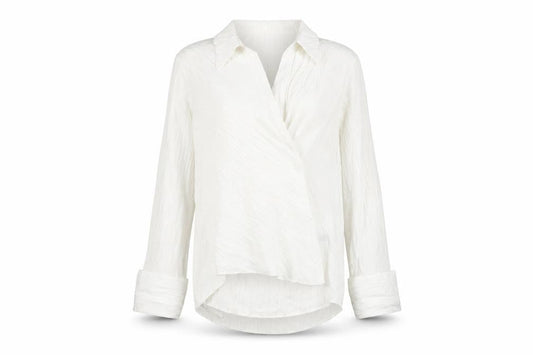 Womens UK Size 8 Topshop White Wrap Button-Up