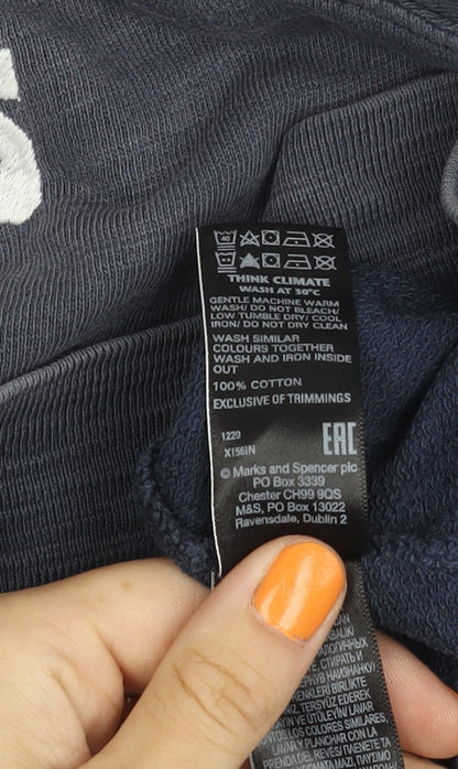 Womens UK Size 10 Marks and Spencer Blue Pullover Sweatshirt