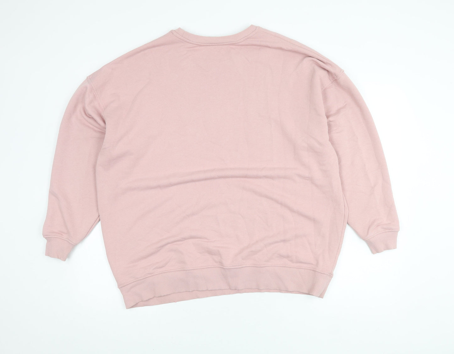 Apricot Pink Pullover Sweatshirt, Women’s L, Graphic Print