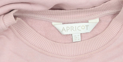 Apricot Pink Pullover Sweatshirt, Women’s L, Graphic Print