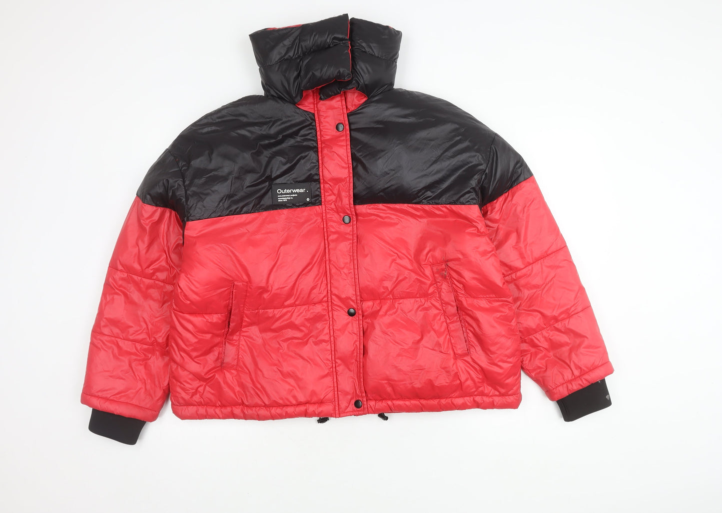 Zara Men's Red Puffer Jacket Size M Casual Winter