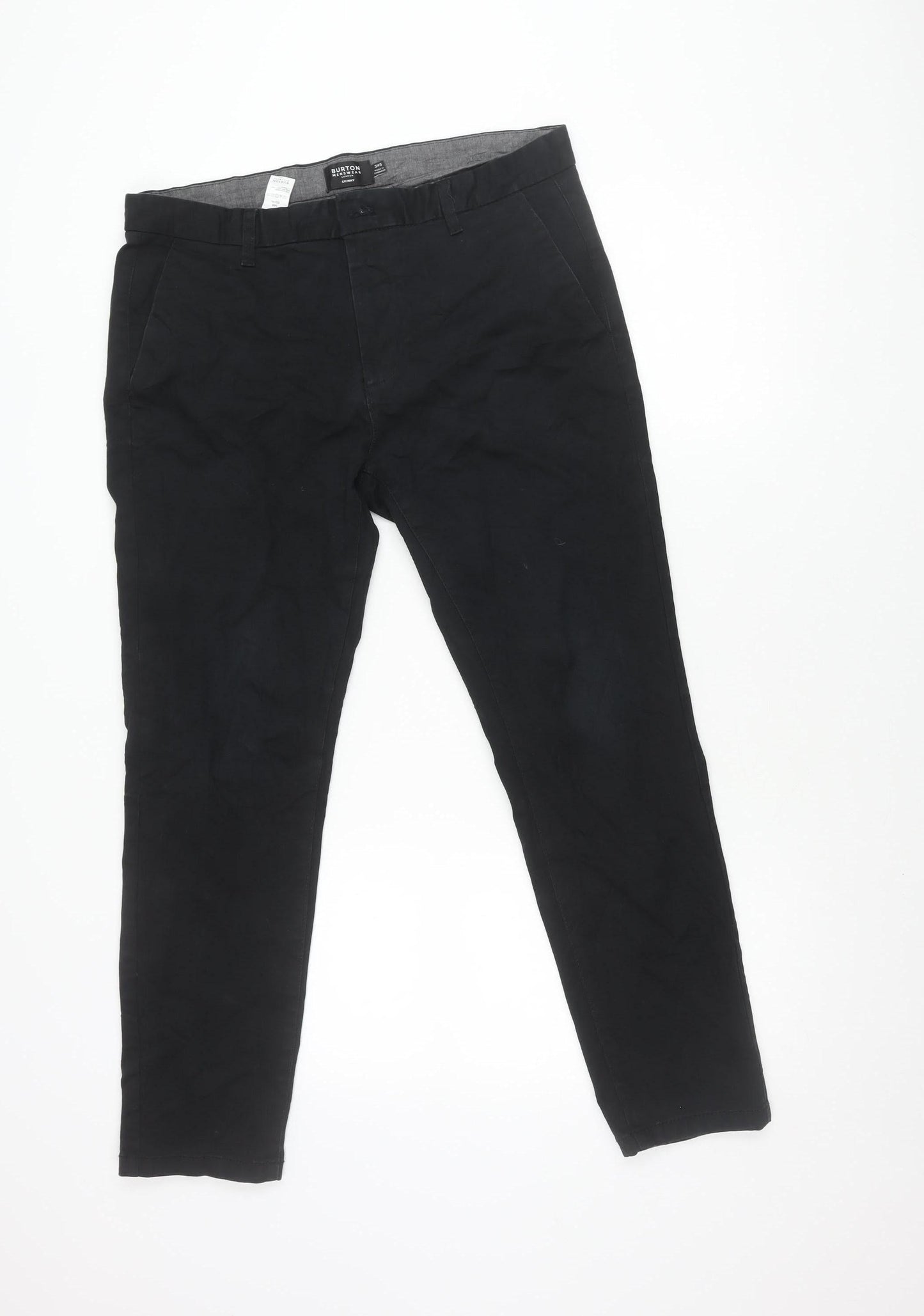 Burton Men's Black Skinny Trousers 34S