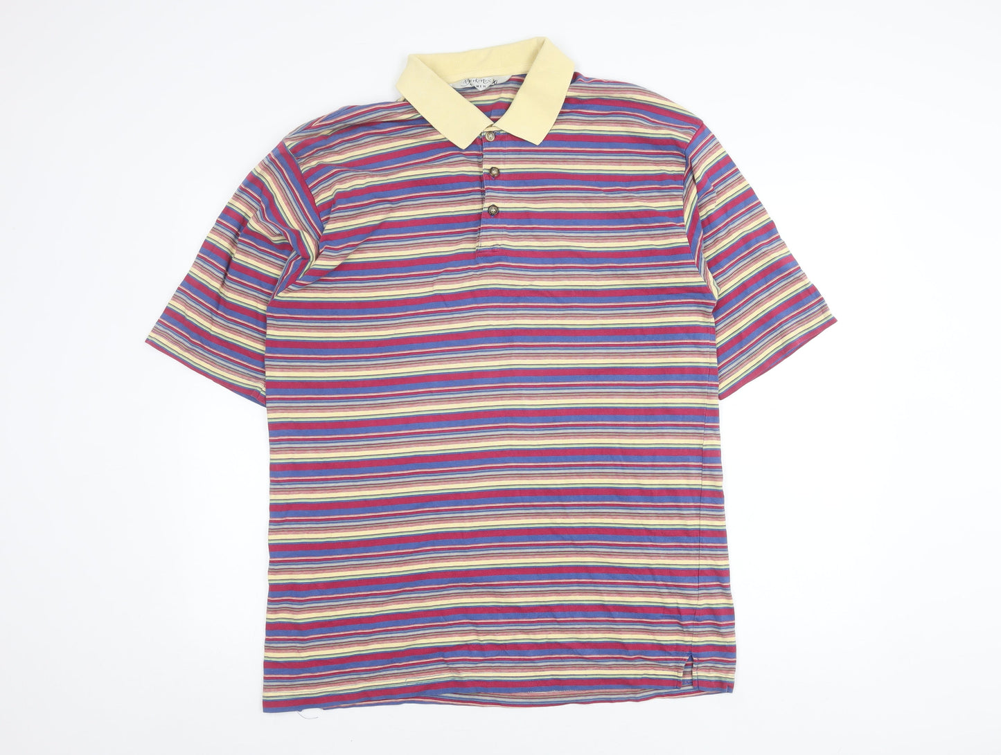 Berkertex Men's Multicoloured Striped XL Polo Shirt