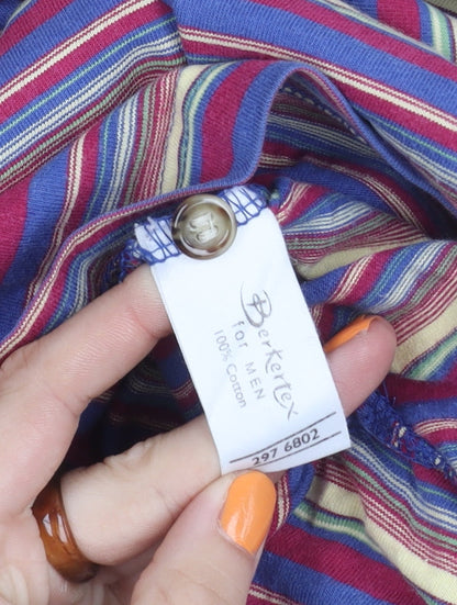 Berkertex Men's Multicoloured Striped XL Polo Shirt