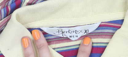 Berkertex Men's Multicoloured Striped XL Polo Shirt