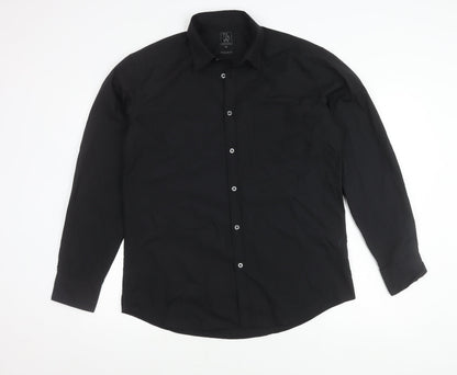 Taylor & Wright Men's Black Regular Fit Shirt, Size 16