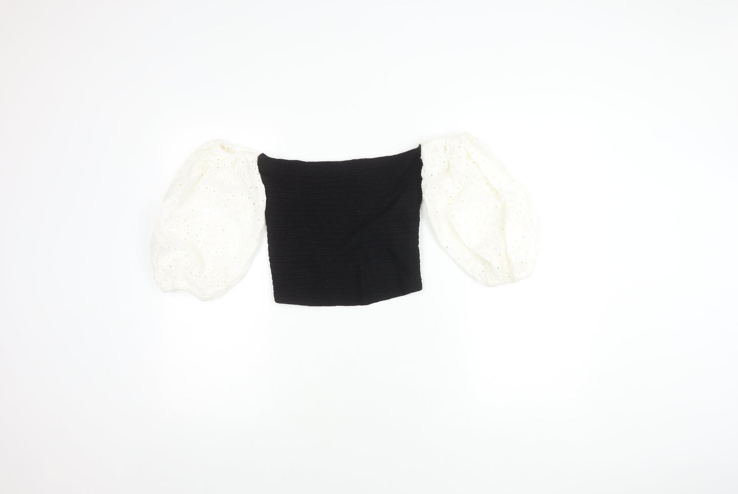 Womens UK Size M Zara Black Cropped