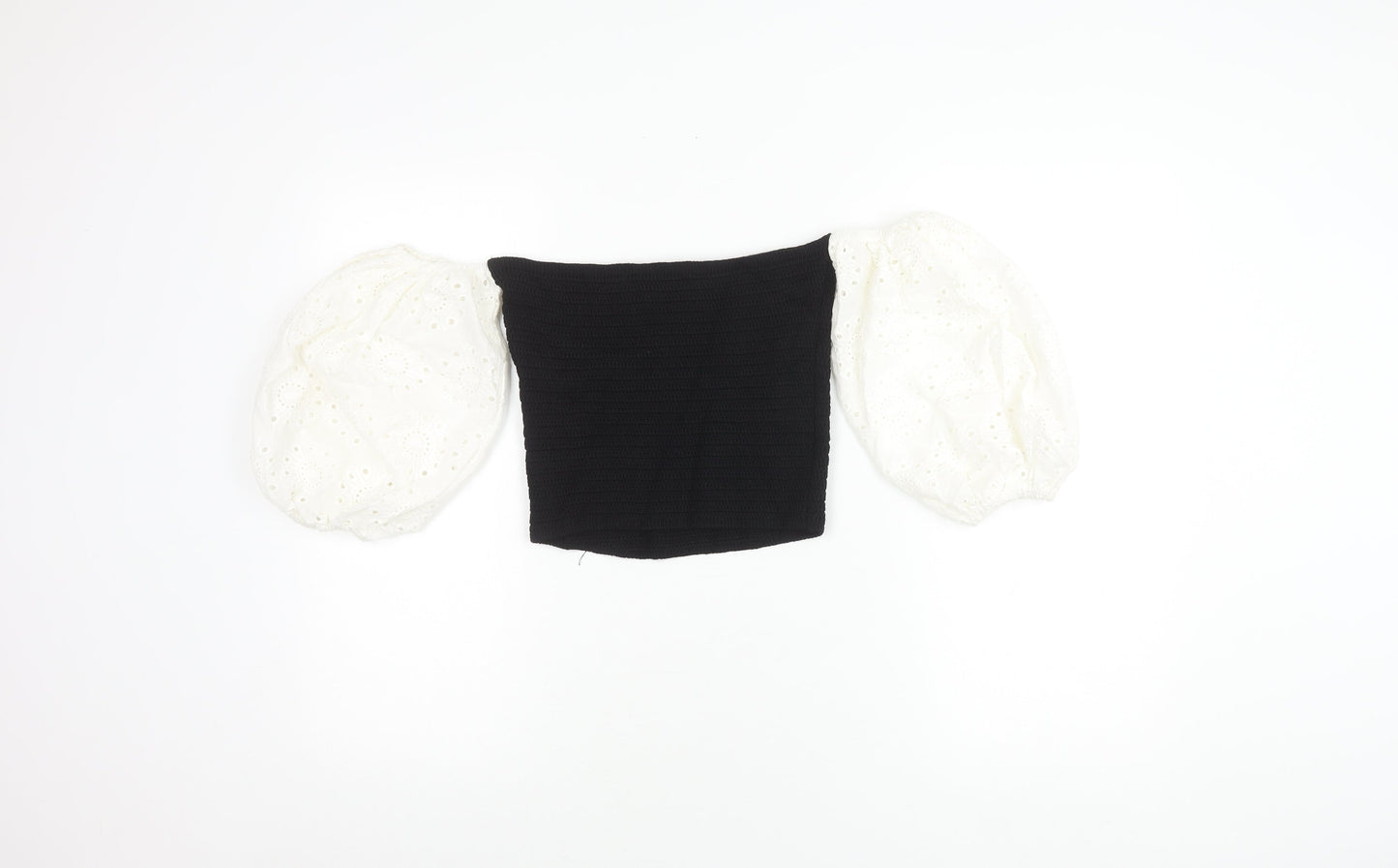 Womens UK Size M Zara Black Cropped