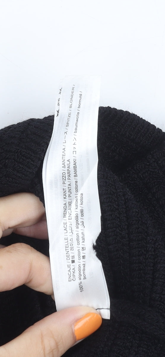 Womens UK Size M Zara Black Cropped