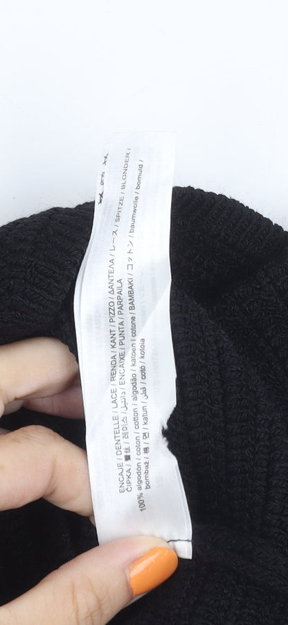 Womens UK Size M Zara Black Cropped
