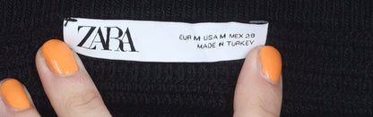 Womens UK Size M Zara Black Cropped