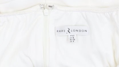 Rare London White Off Shoulder Playsuit Size 8