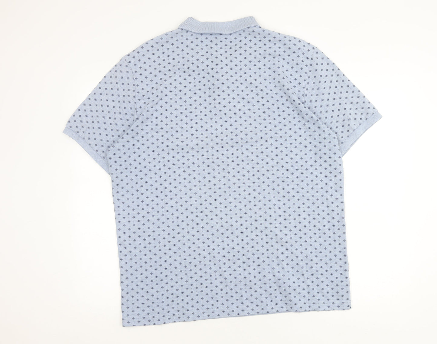 David Jones Men's Blue Cotton Blend Polo Shirt L