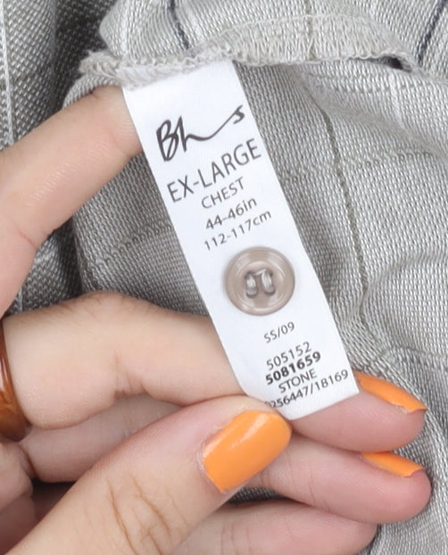 BHS Men's Check Polo Shirt XL