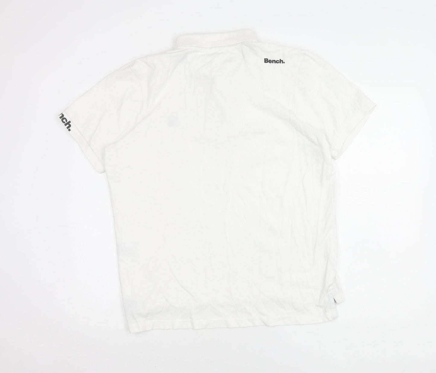 Bench Men's White polo shirt Size XL