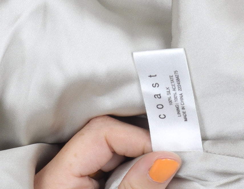 Coast Women's Pink Long Silk Strapless Dress Size 14