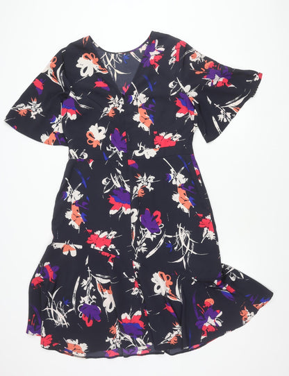 Sosandar Women's Multicoloured Floral Dress Size 12
