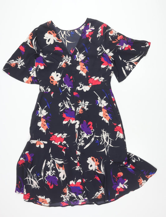Sosandar Women's Multicoloured Floral Dress Size 12