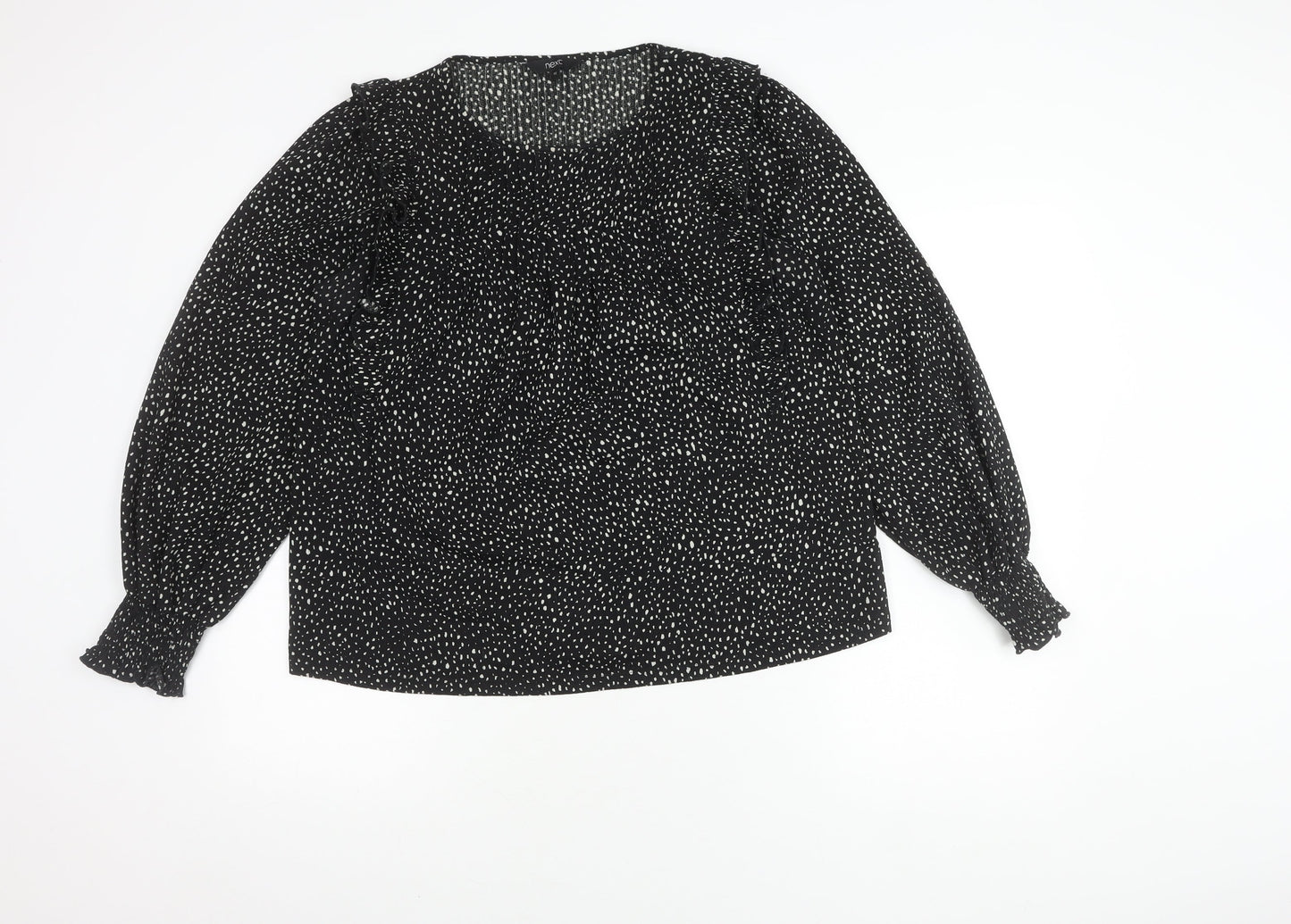 Womens UK Size 12 NEXT Black Basic Blouse