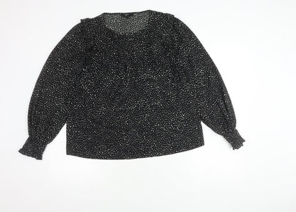 Womens UK Size 12 NEXT Black Basic Blouse