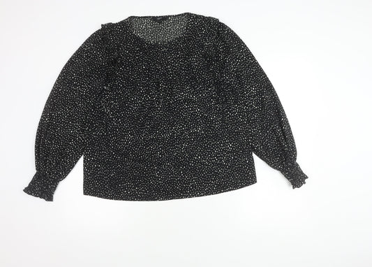 Womens UK Size 12 NEXT Black Basic Blouse