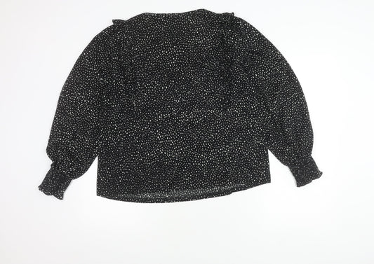 Womens UK Size 12 NEXT Black Basic Blouse