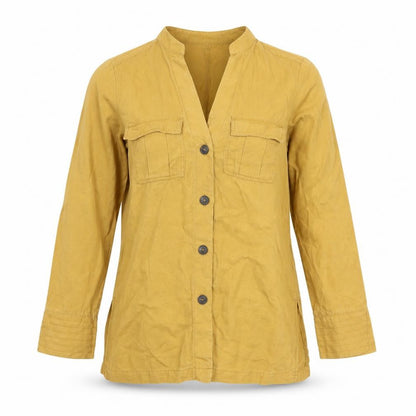 Womens UK Size 8 H&M Yellow  Button-Up