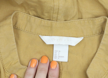 Womens UK Size 8 H&M Yellow  Button-Up