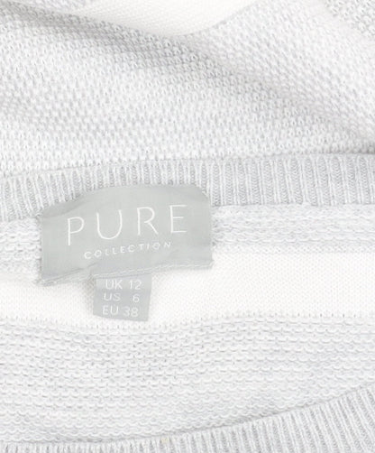 Womens UK Size 12 PURE Collection Grey Pullover Jumper
