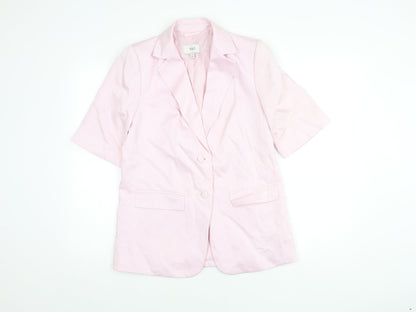 Marks and Spencer Women’s Pink Blazer Size 8 Short Sleeve