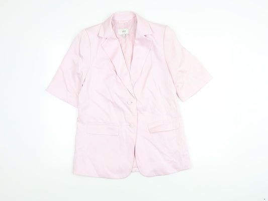 Marks and Spencer Women’s Pink Blazer Size 8 Short Sleeve