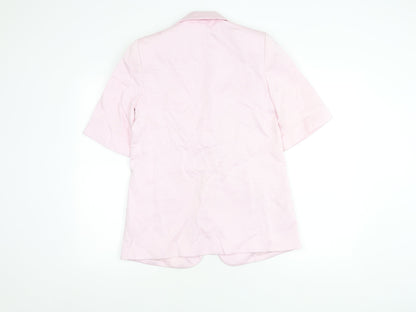 Marks and Spencer Women’s Pink Blazer Size 8 Short Sleeve